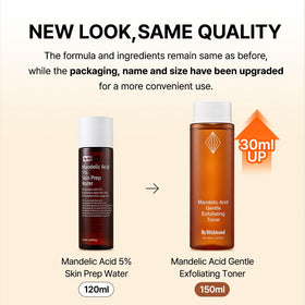 By Wishtrend Mandelic Toner liquid close up shows clear, lightweight formula