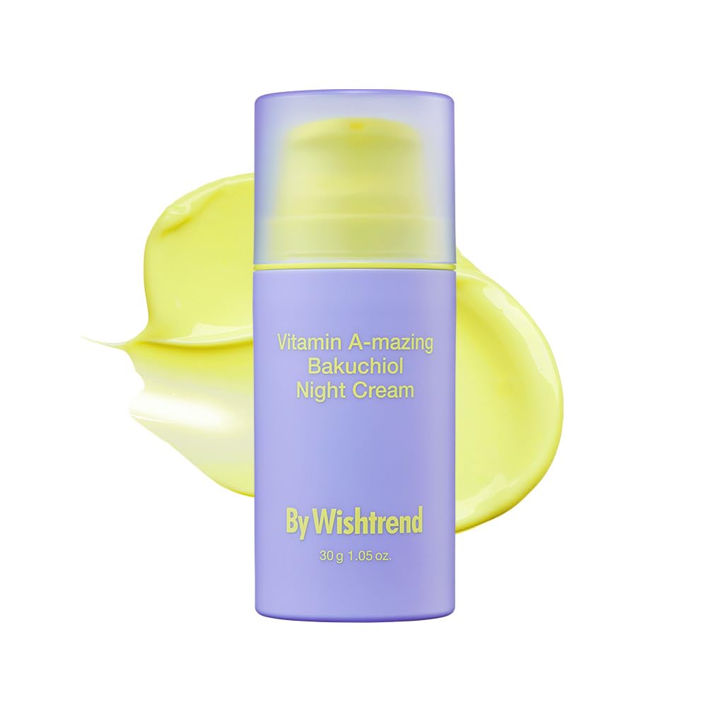 BY WISHTREND Vitamin A-mazing Bakuchiol Night Cream bottle pour for easy overnight application.
