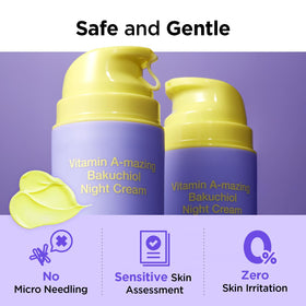 BY WISHTREND Vitamin A-mazing Bakuchiol Night Cream skin-smoothing effect in action.