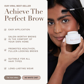 Byellie Brow Shape clear gel finish with undetectable, residue-free look