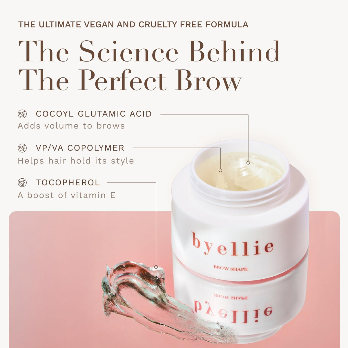 Byellie Brow Shape natural laminated look for everyday brow definition
