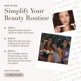 Byellie Brow Texture easy to use for everyday natural makeup.