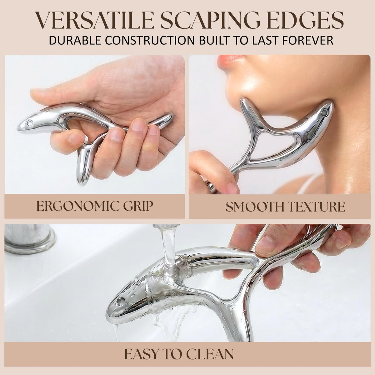 ByLif 3-pronged ergonomic frame reduces hand fatigue during use.