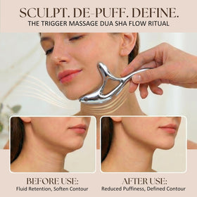 ByLif metal scraper with ergonomic grip enables full-body massage.