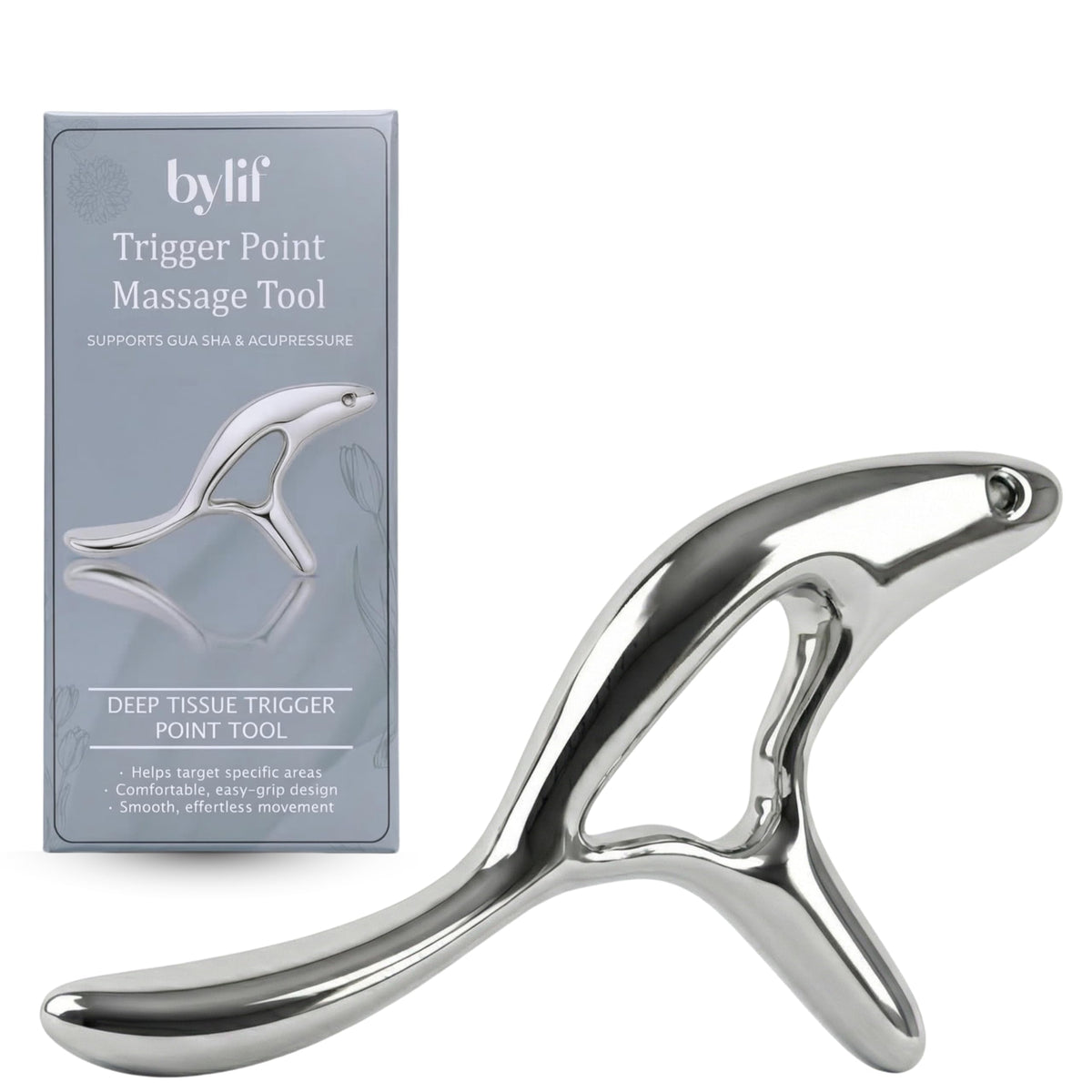 ByLif Trigger Point Tool targets neck and shoulders for precise relief.