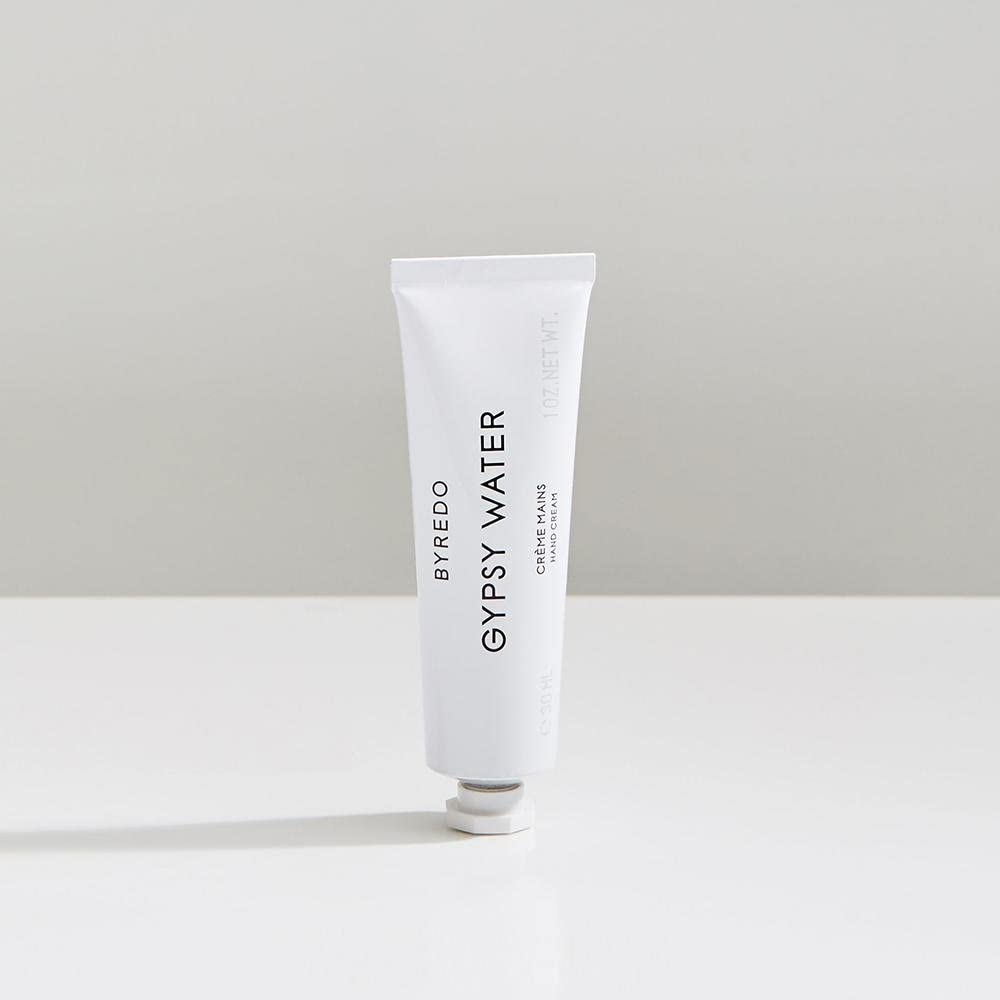 Byredo Gypsy Water Hand Cream label detail with branding