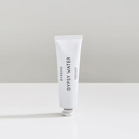 Byredo Gypsy Water Hand Cream label detail with branding