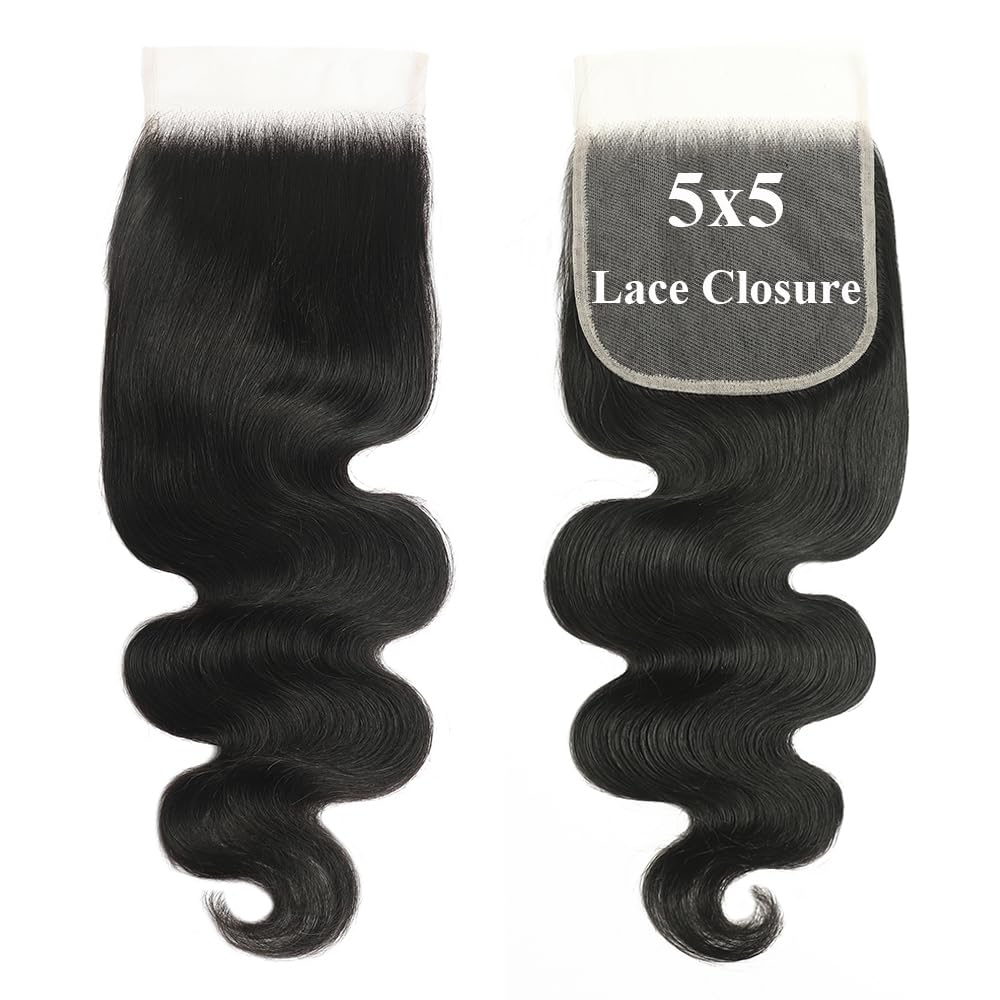 BYUP HAIR 5x5 closure body wave blends naturally for versatile styling.