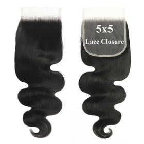 BYUP HAIR 5x5 closure body wave blends naturally for versatile styling.