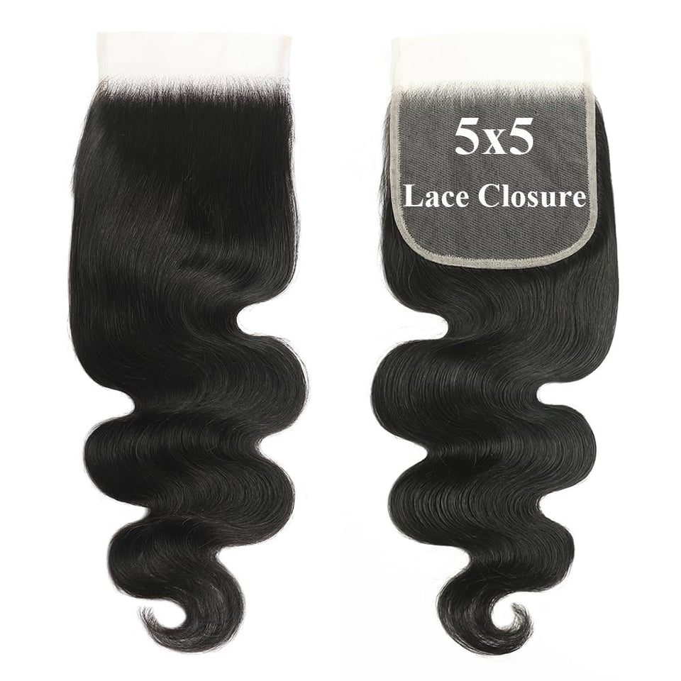 BYUP HAIR 5x5 closure body wave blends naturally for versatile styling.