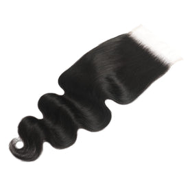BYUP HAIR free-part closure in natural color for flexible parting options.