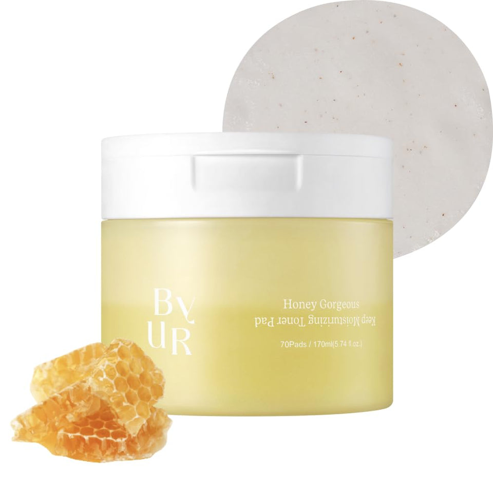 ByUR Honey Gorgeous toner pad close-up illustrating deep hydration for dry skin