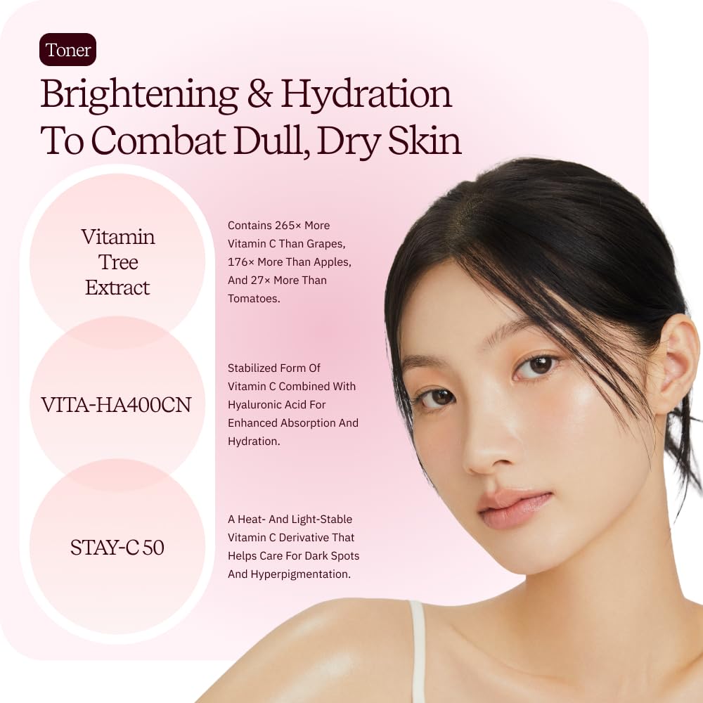 ByUR Vita Giving Keep Radiance Toner ingredient-boost highlights vitamin C and niacinamide.