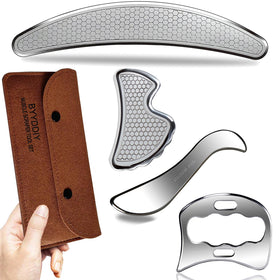 BYYDDIY four-in-one Gua Sha tool for full-body muscle scraping and tension relief.