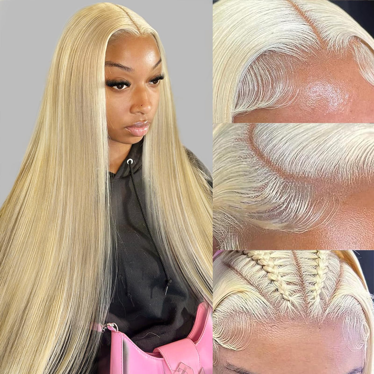 BZN 613 13x6 lace front wig front view with natural hairline