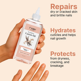 C CARE nails before and after glow shows stronger-looking nails