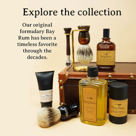 C.O. Bigelow Bay Rum elegant packaging complements vanity spaces