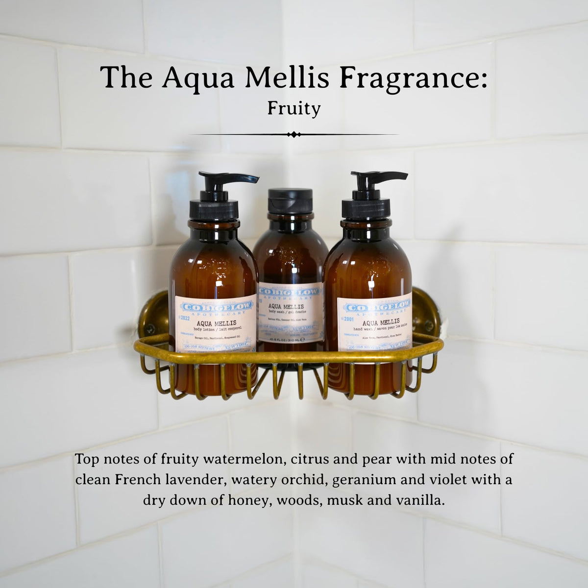 Shower scene with bergamot aroma energizing the routine