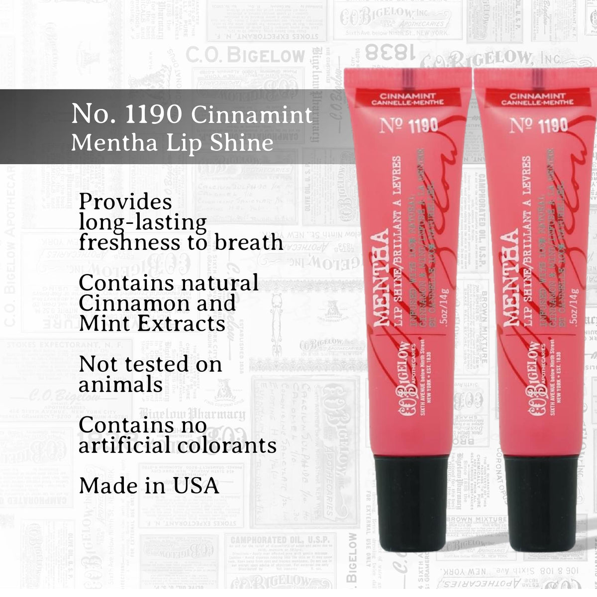 Slanted-tip application tube ready for precise lip gloss application.