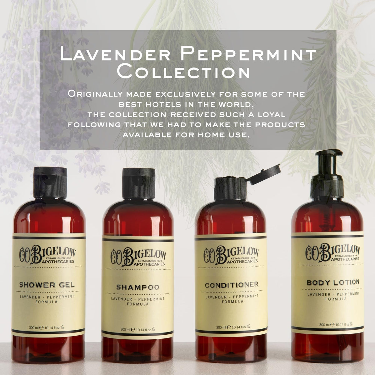 C.O. Bigelow Lavender Peppermint Lotion texture close-up showing quick absorption.