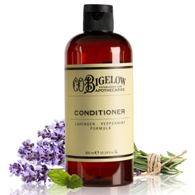 C.O. Bigelow Lavender Peppermint Conditioner bottle front highlights hydration and detangling benefits