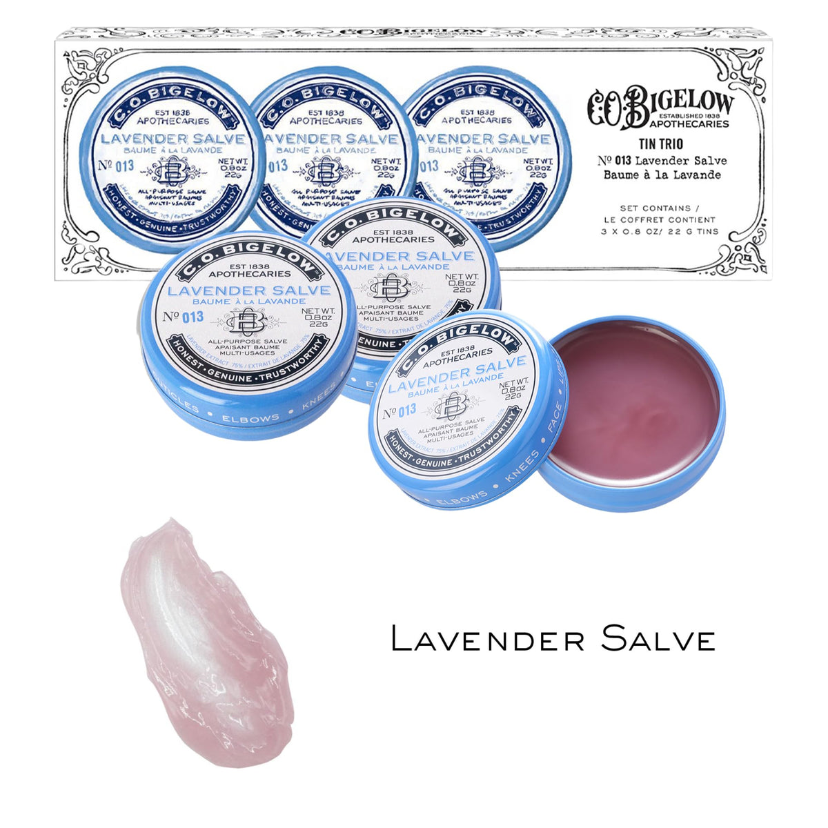 Hands and cuticles treated with Lavender Salve Tins for conditioning.