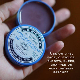 Travel-friendly Lavender Salve Tins for on-the-go hydration.