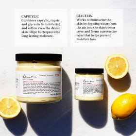 C.O. Bigelow Lemon Body Cream pump-action bottle ready for application
