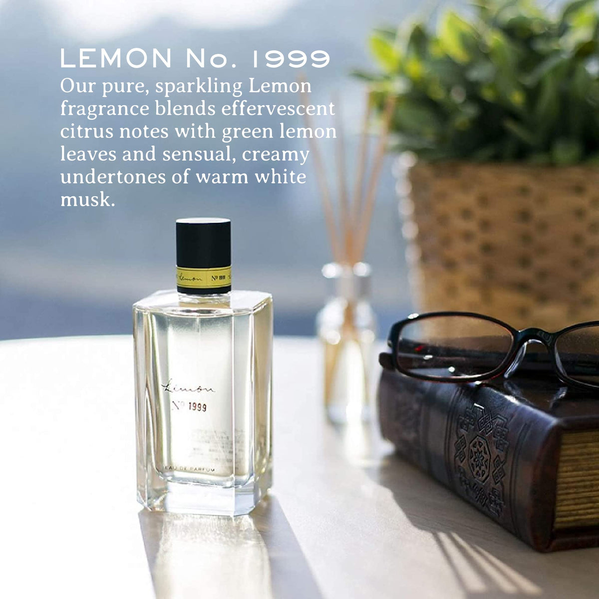 Cap closeup reveals sleek design and lemon notes for a refreshing feel