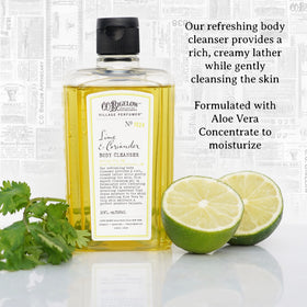 Aloe vera-enriched formula provides gentle hydration in C.O. Bigelow Lime Coriander Body Wash