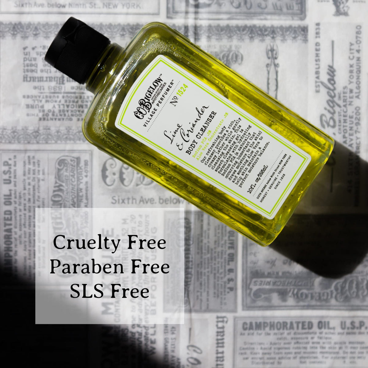 Bright lime and coriander aroma hints at a fresh shower experience
