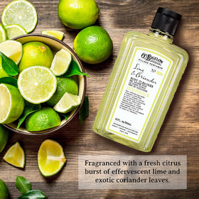 Lush foam forms as you lather with C.O. Bigelow Lime Coriander Body Wash
