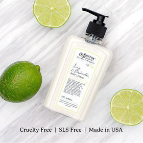 C.O. Bigelow Lime Coriander borage oil ingredient visual signals lightweight nourishment.