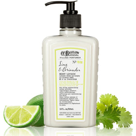 C.O. Bigelow Lime Coriander bottle pump delivers fast absorption for non-greasy moisture.