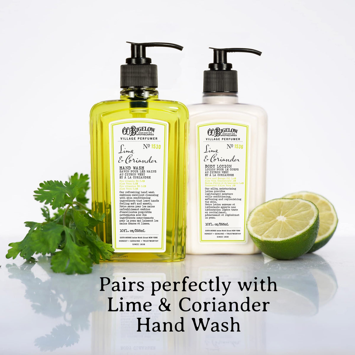 C.O. Bigelow Lime Coriander cruelty-free badge signals ethical skincare choice.