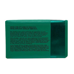 C.O. Bigelow Mentha Exfoliating Bar Soap peppermint oil close-up reveals cooling sensation.