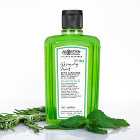 C.O. Bigelow Rosemary Mint Body Wash bottle shows a moisturizing aloe vera formula for daily hydration.