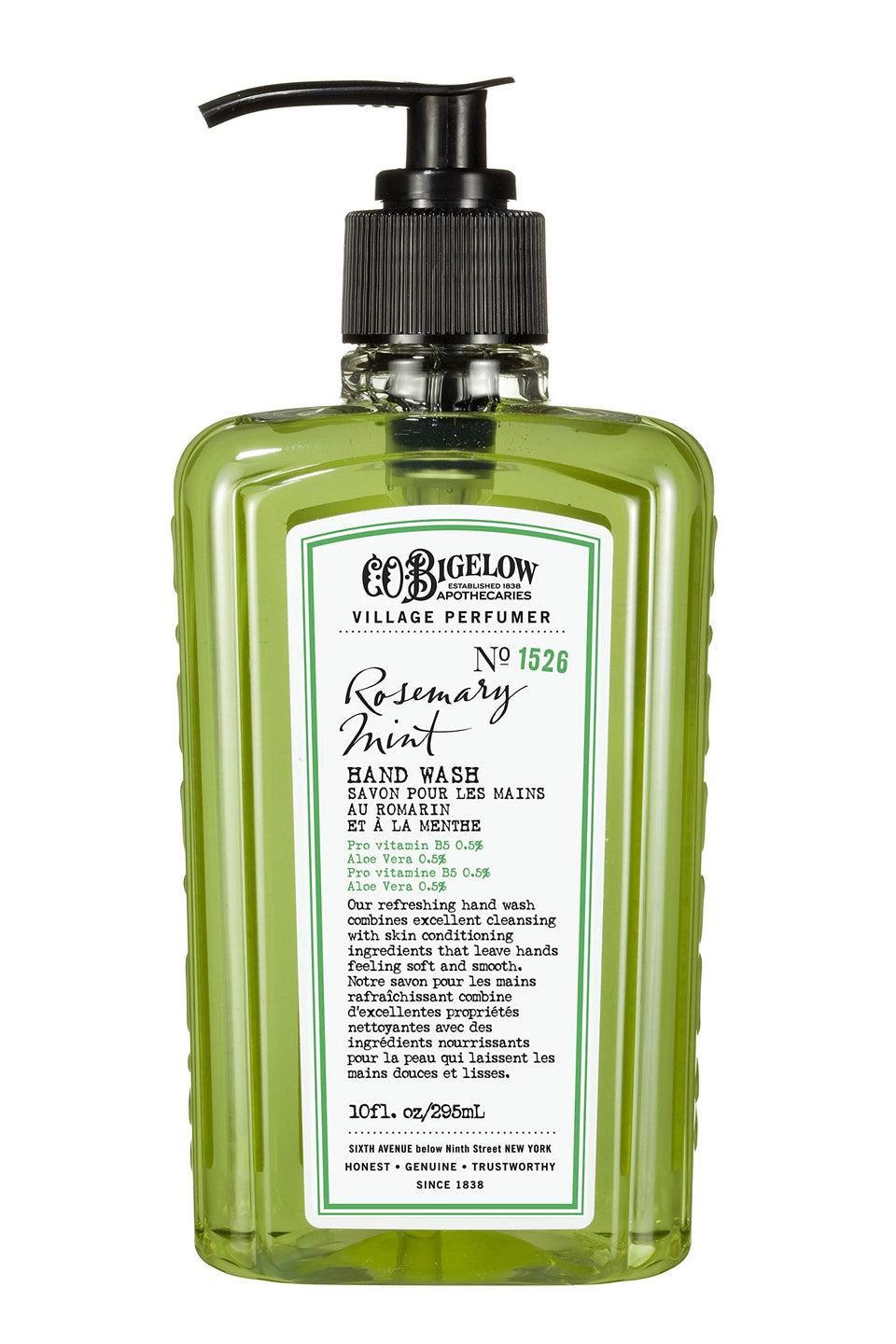 C.O. Bigelow Rosemary Mint Hand Wash bottle ready for daily cleansing.