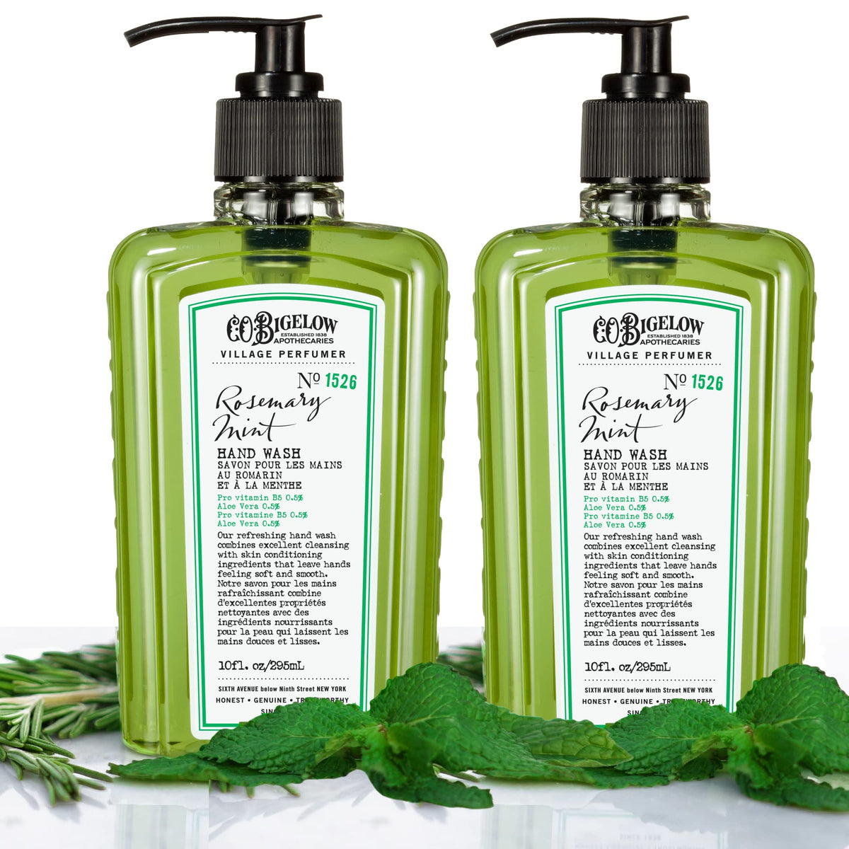 C.O. Bigelow Rosemary Mint Hand Wash lather close-up shows rich foam.