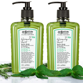 C.O. Bigelow Rosemary Mint Hand Wash lather close-up shows rich foam.
