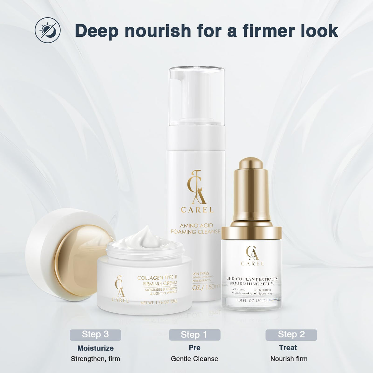 CA CAREL dry sensitive skin friendly formula closeup