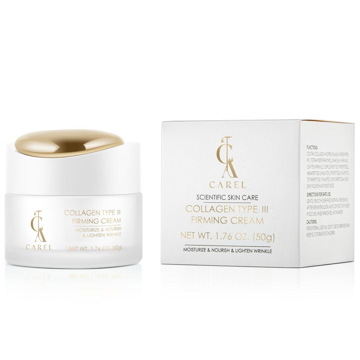 CA CAREL non-greasy finish closeup suitable for AM-PM routine