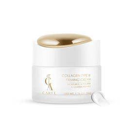 CA CAREL peptides collagen firming cream jar showing premium packaging for daily firming care