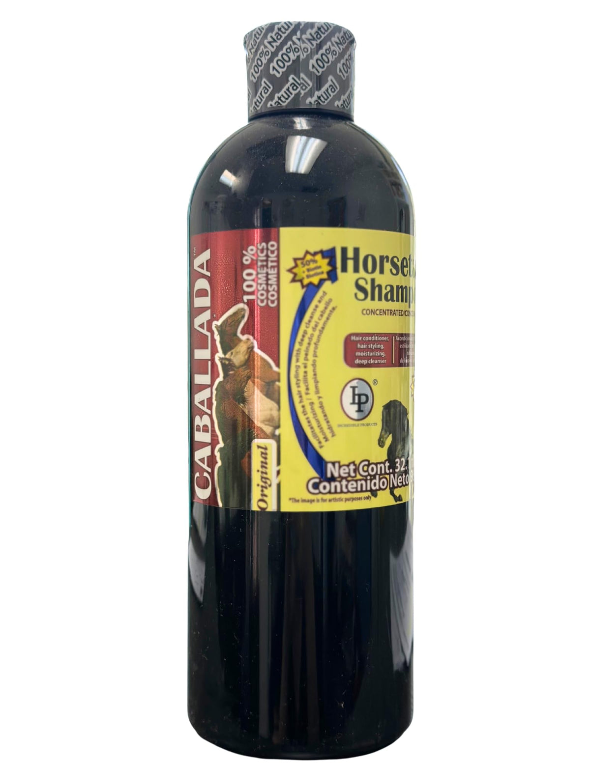 CABALLADO packaging concept showcasing 950ml size for long-lasting care.