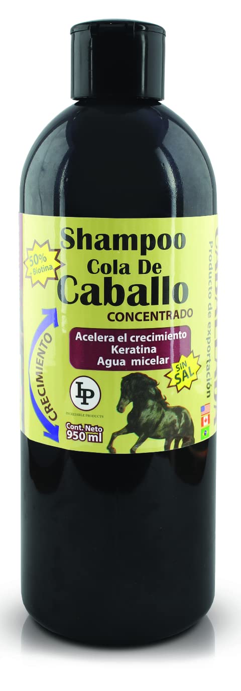 CABALLADO salt-free shampoo 950ml bottle front shows a natural formula for hair growth.