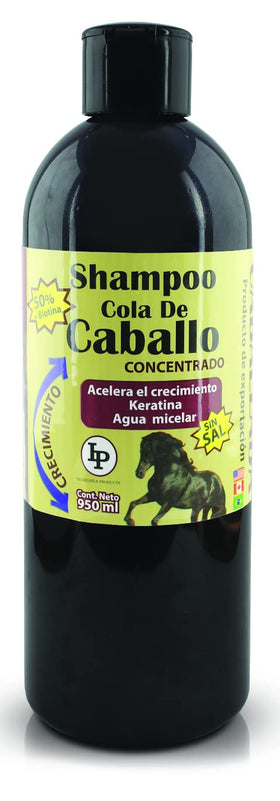 CABALLADO salt-free shampoo 950ml bottle front shows a natural formula for hair growth.