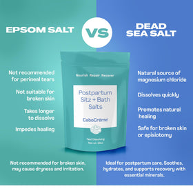 Cabocreme Postpartum Sitz Bath Salts calendula lavender ingredients for fragrance-free comfort