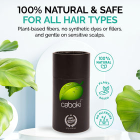 Sunlit hair with Caboki for naturally enhanced volume.