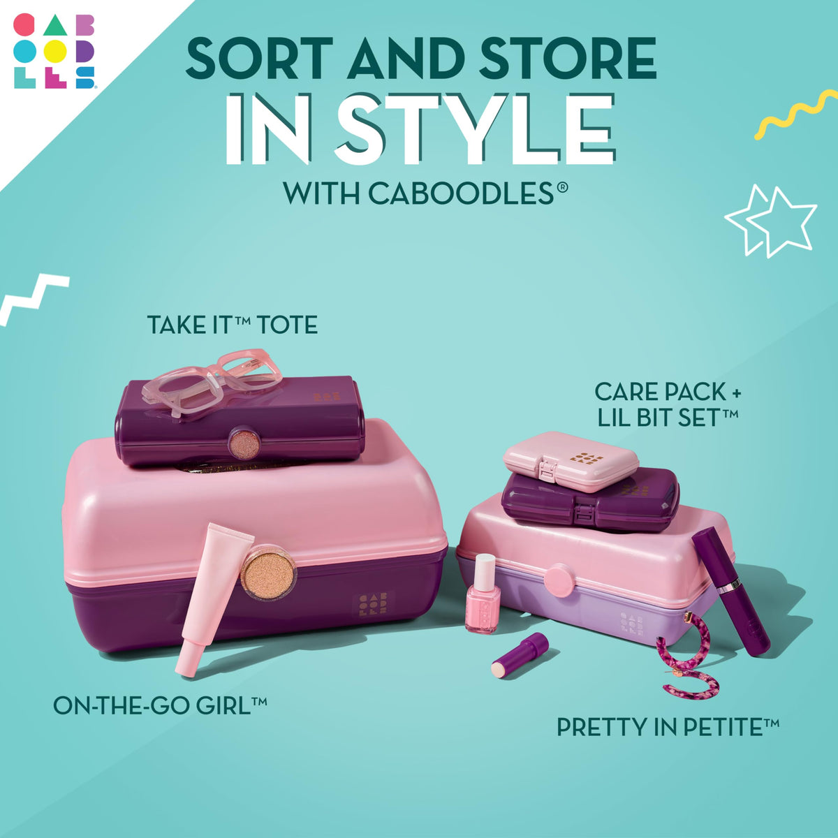 Caboodles Pretty In Petite fashion mirror adds quick checking while on the move