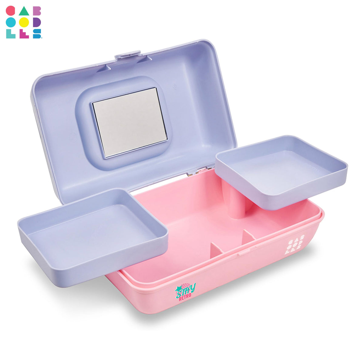 Caboodles Pretty in Petite is travel-ready, fitting in backpacks for stylish organization.